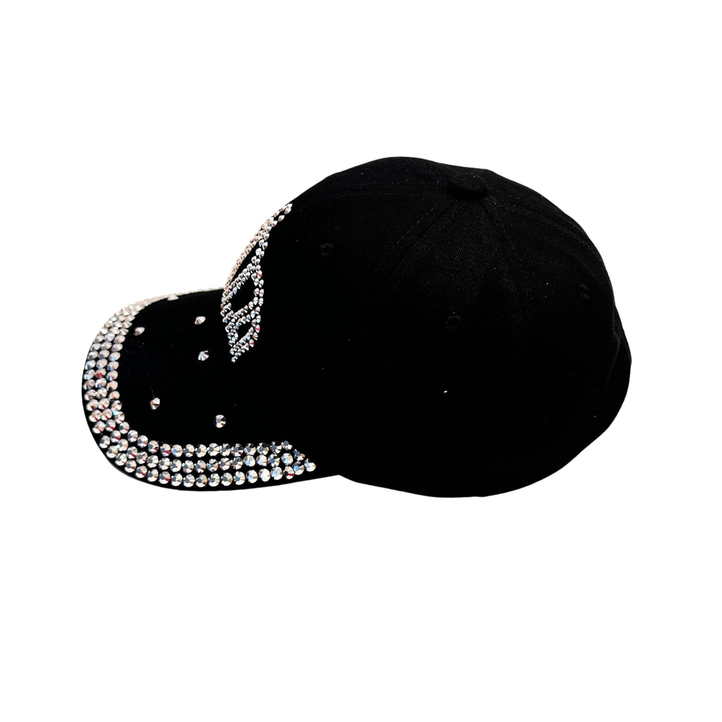 Popfizzy Rhinestone Baseball Cap for Women and Girls, Fun Bedazzled Hats, Shiny Bling Denim and Diamond Hat, Sparkly Gifts