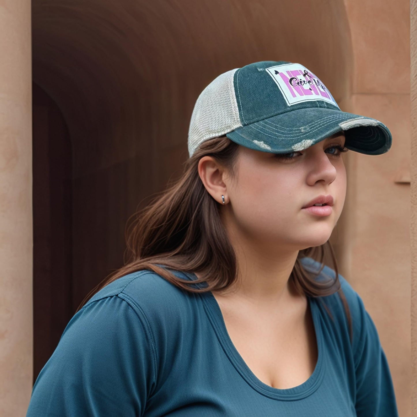 Popfizzy Breast Cancer Awareness Trucker Hat - Pink Ribbon Support