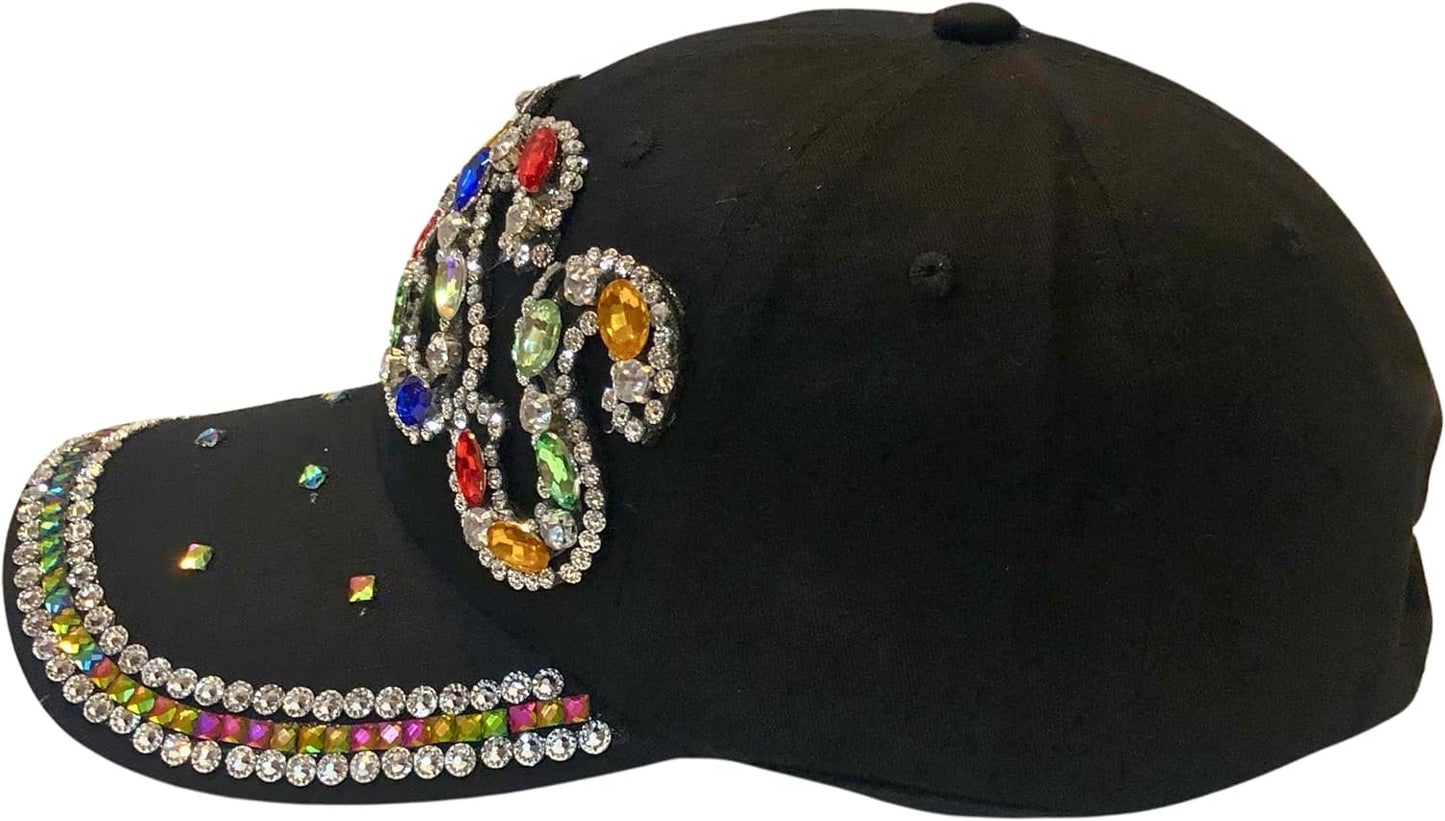 Popfizzy Bling Boss Baseball Cap for Women, Best Boss Gifts for Women, Multicolor Rhinestone Boss Hat, Gifts for Boss Women