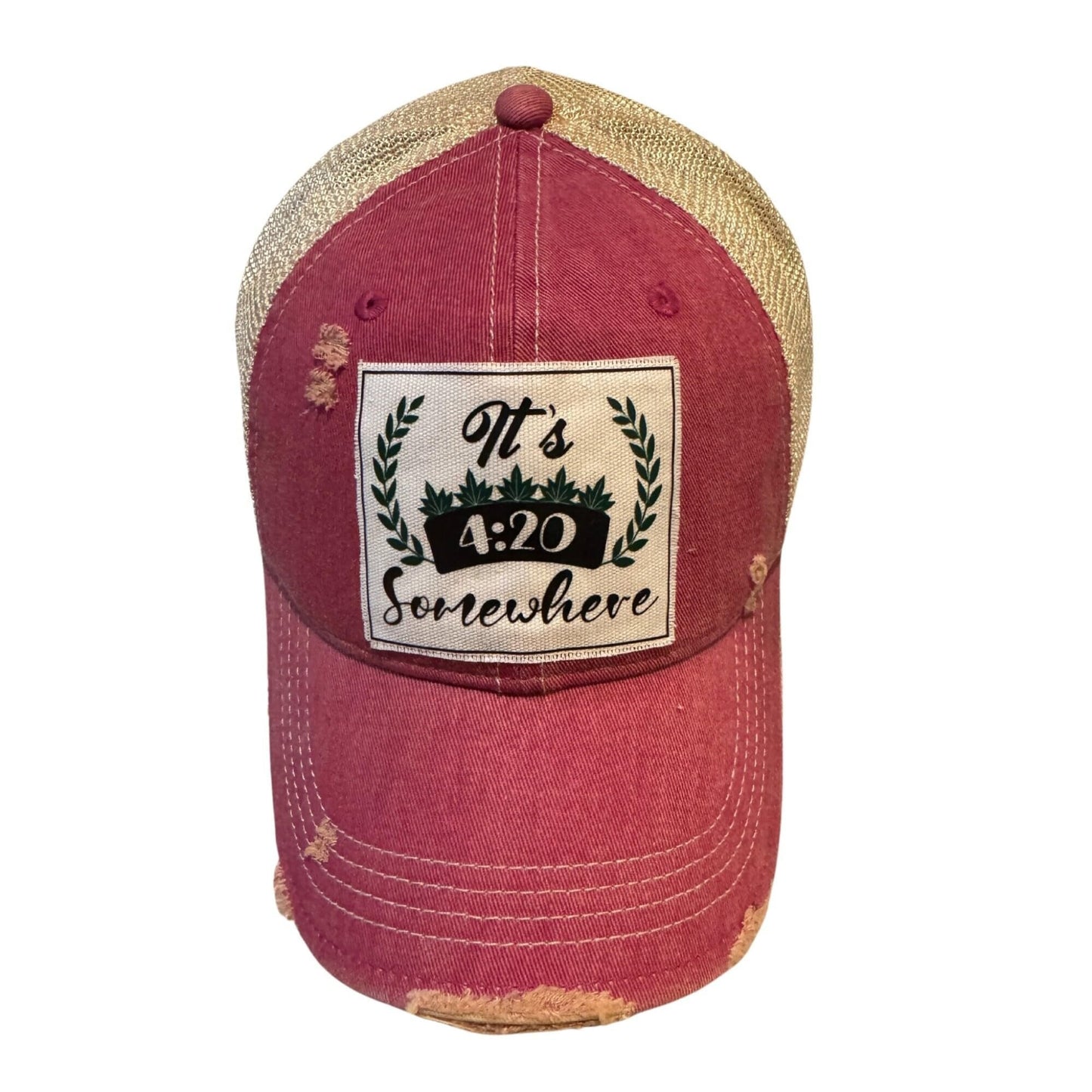 Popfizzy Weed Hat for Men and Women, It’s 420 Somewhere Marijuana Hat, Weed Gift for Weed Smokers (It’s 420 Somewhere)