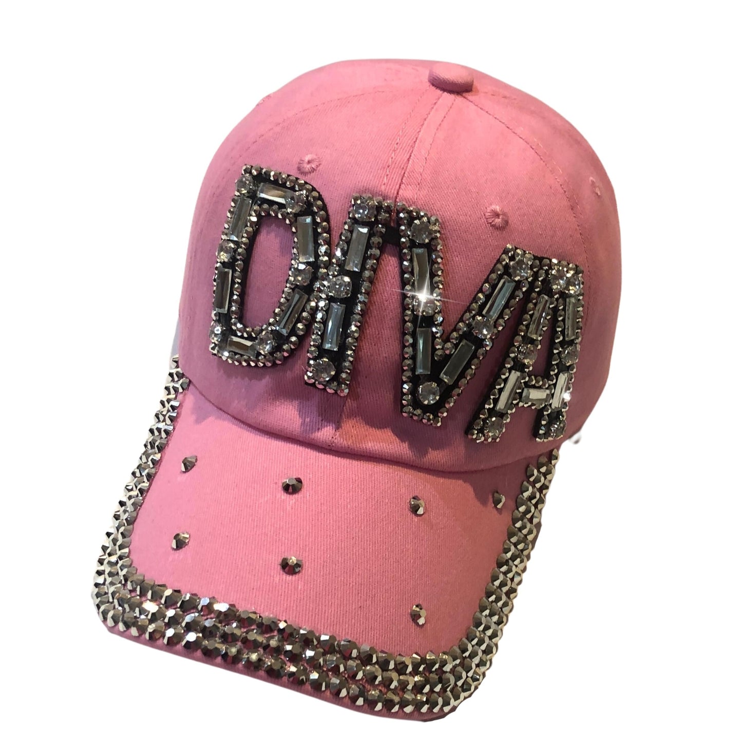 Rhinestone Diva Hat for Women, Bedazzled Diva Gifts, Pink Bling Baseball Hat, Adult