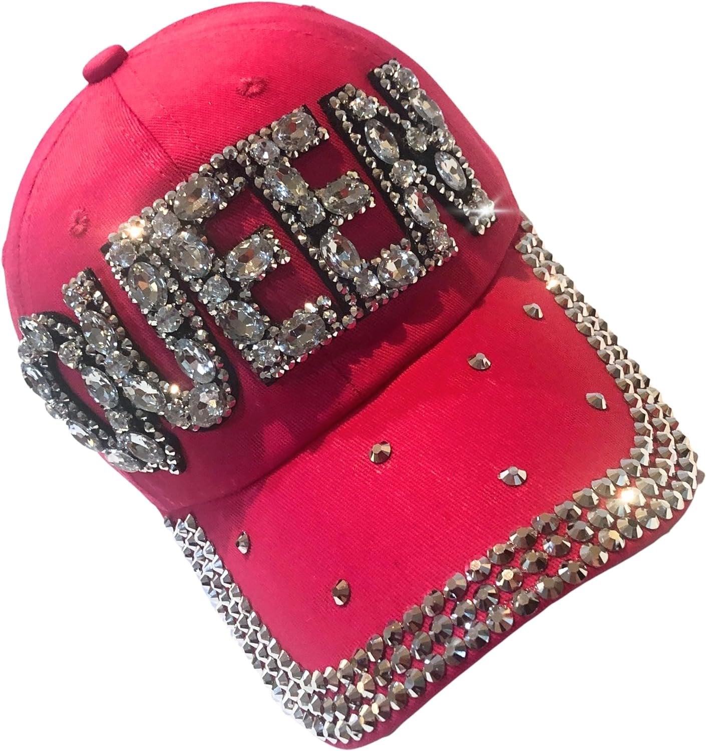 Popfizzy Queen Hats for Women, Bedazzled Queen Gifts, Bling Hats for Women, Sparkly Rhinestone Hat, Trendy Queen Accessories