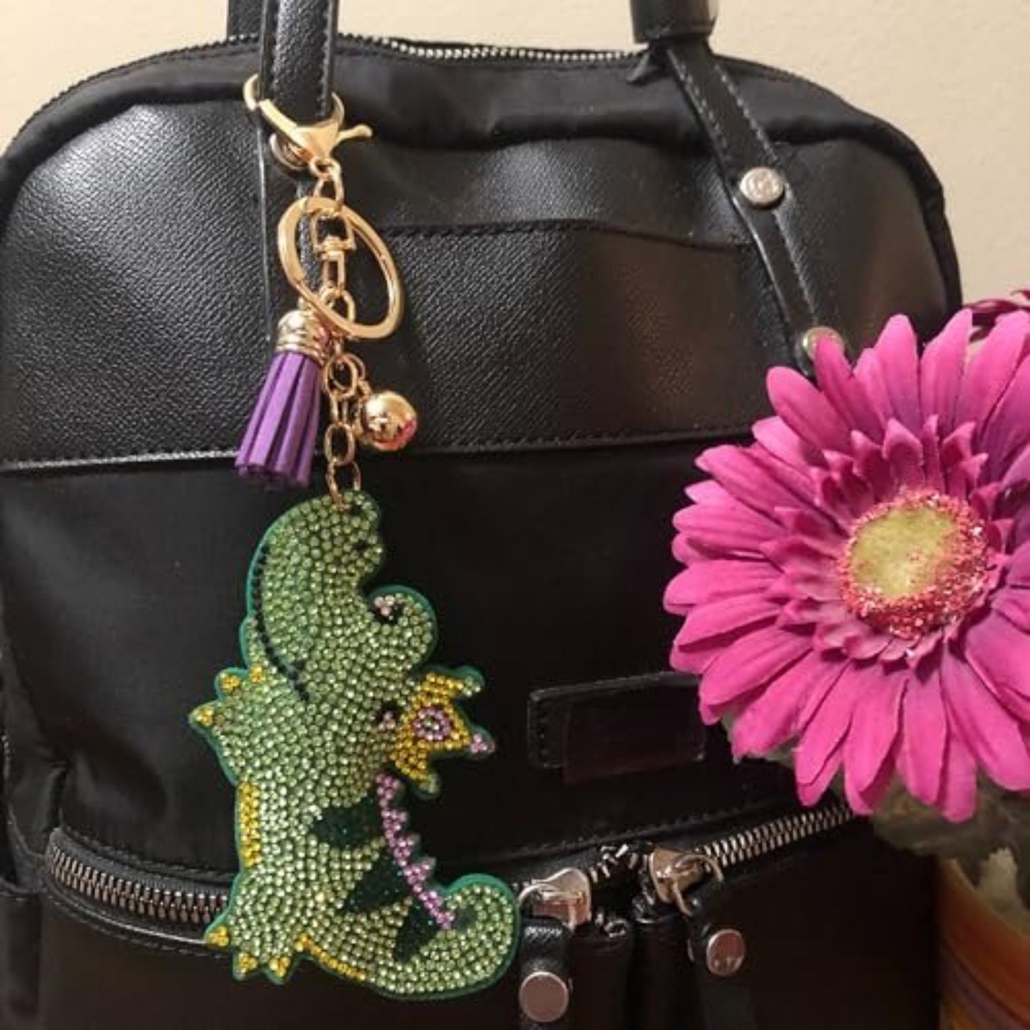 Popfizzy Bling Alligator Keychain Accessories for Women and Girls, Rhinestone Keychains, Alligator Purse Charms for Handbags