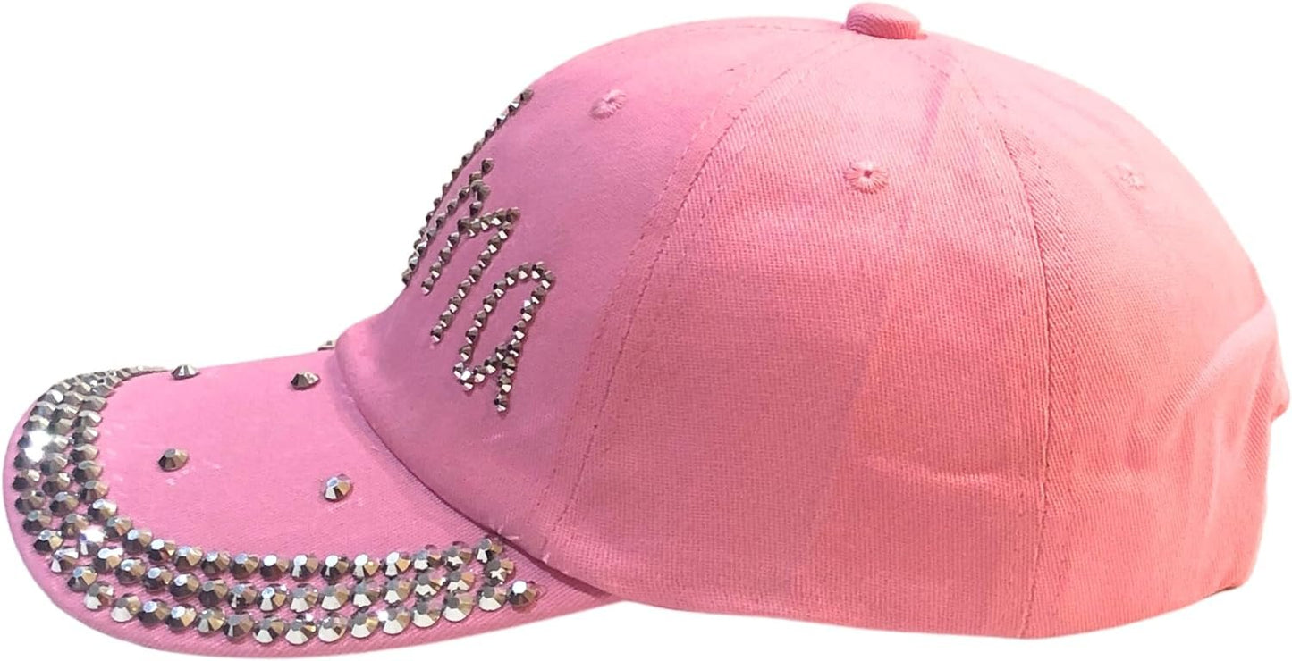 Popfizzy Thelma Hat for Women, Rhinestone Bestie Gifts for Women, Bling Best Friend Apparel, for Women