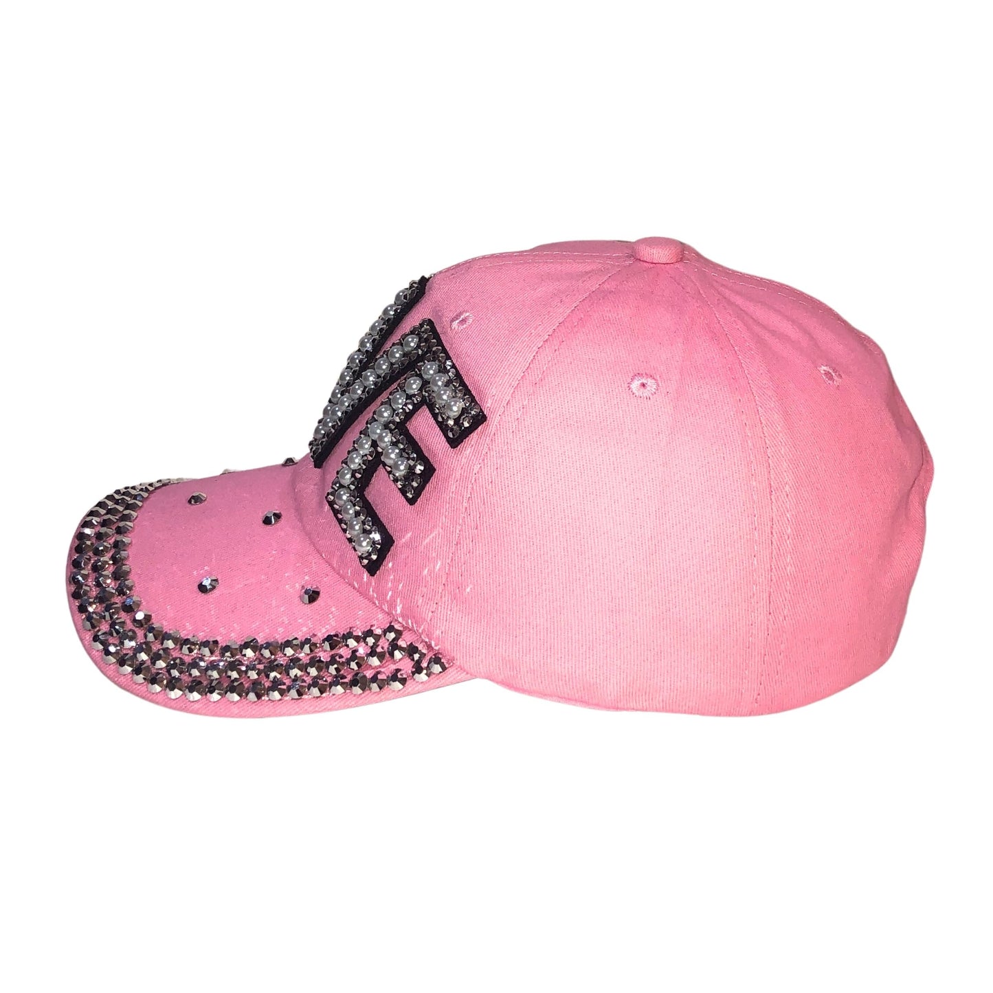 Popfizzy Pink Love Hats for Women, Rhinestone Hat, Love Cap, Bling Hats for Women, Bedazzled Baseball Cap for Women, Bling Gift for Women