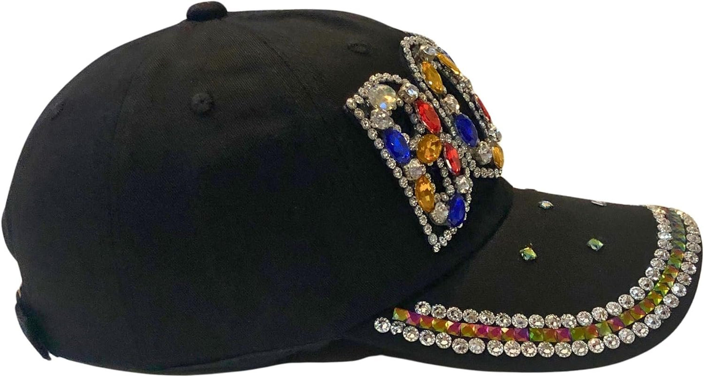 Popfizzy Bling Boss Baseball Cap for Women, Best Boss Gifts for Women, Multicolor Rhinestone Boss Hat, Gifts for Boss Women