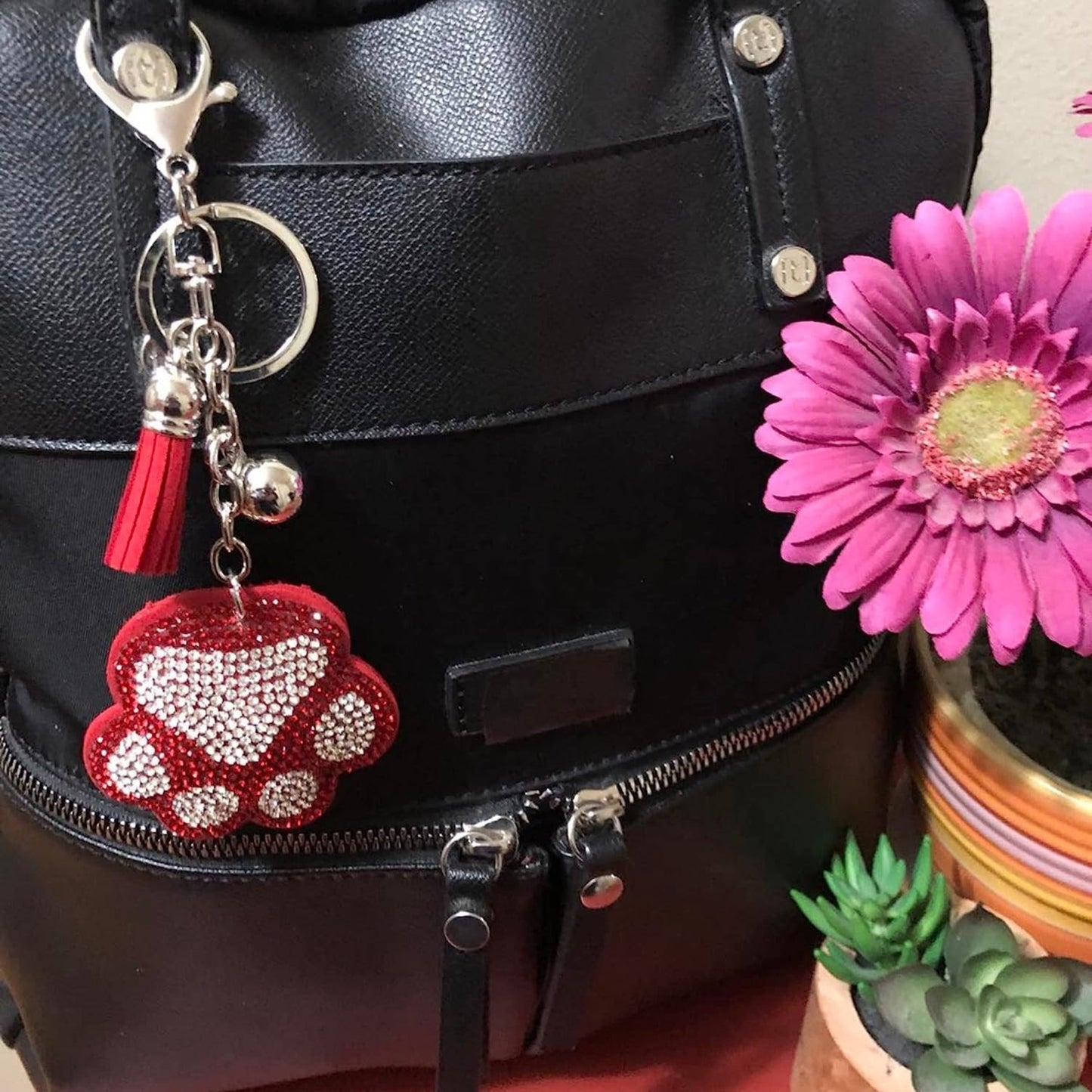 Bling Keychains for Women and Girls, Rhinestone Purse Charms for Handbags, Crystal Bag Charms, Gift for Women, Thank You Gift