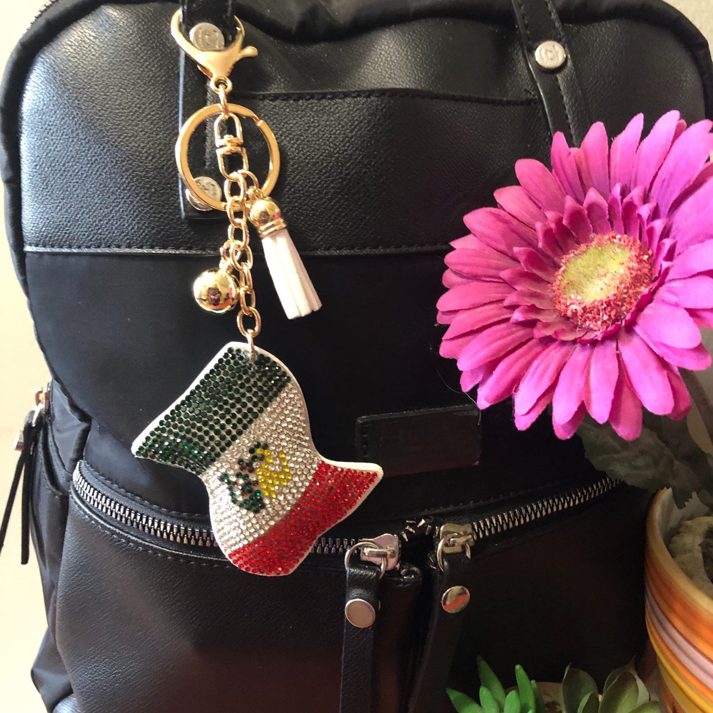 Popfizzy Mexico Keychain Accessories for Women, Cute Keychains for Women, Purse Charms for Handbags, Car Keys Keychain