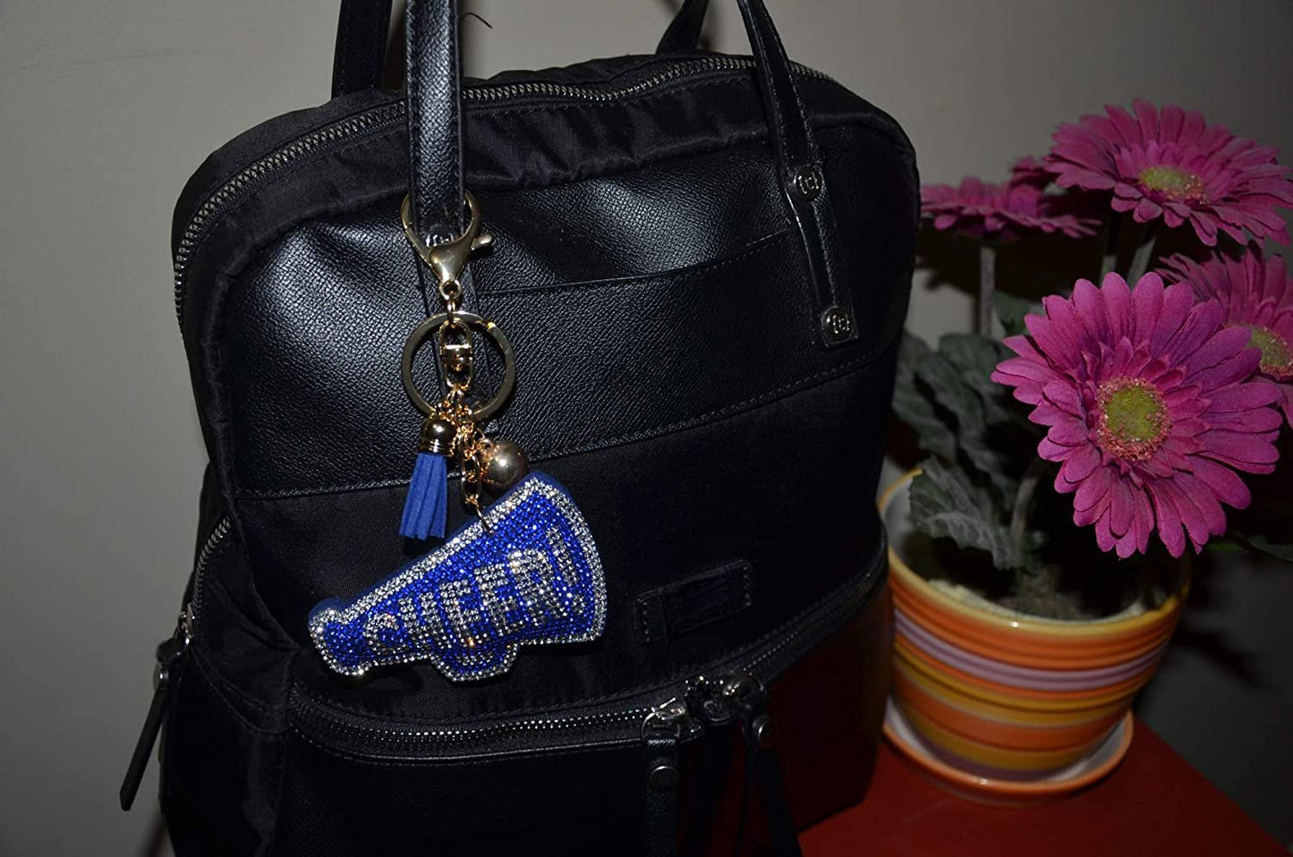 Popfizzy Blue Cheer Keychain for Women and Girls, Cheerleader Bag Charm