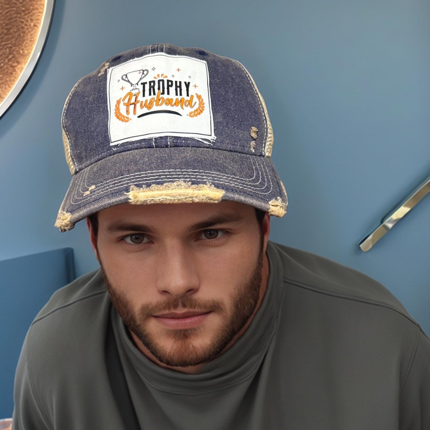 Popfizzy Funny Trophy Husband Hat for Men, Husband Baseball Hat, Bride and Groom Hat, Gift for Husband (Trophy Husband)