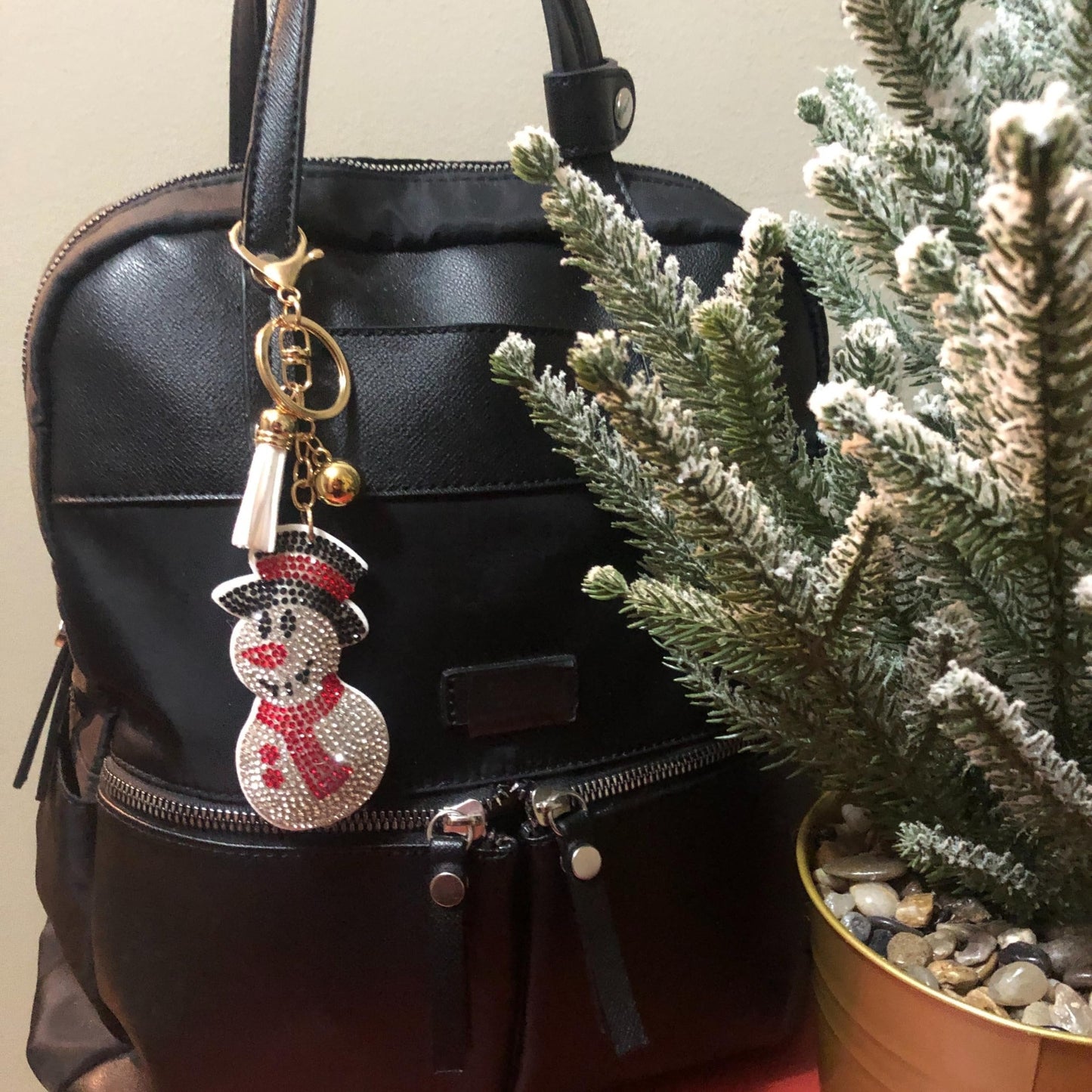 Popfizzy Bling Christmas Snowman Keychain, Christmas Gifts for Women and Girls, Stocking Stuffers, Christmas Party Favors