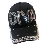 Rhinestone Diva Hat for Women, Bedazzled Diva Gifts, Black Bling Baseball Hat