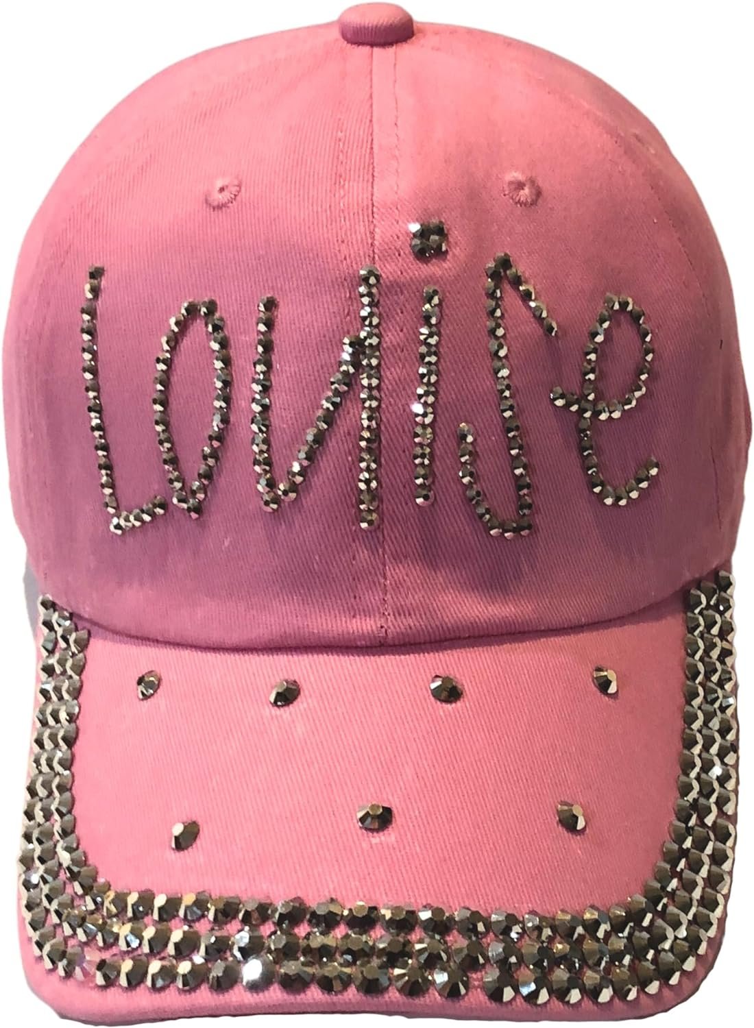 Popfizzy Louise Hat for Women, Rhinestone Bestie Gifts for Women, Bling Best Friend Apparel, for Women