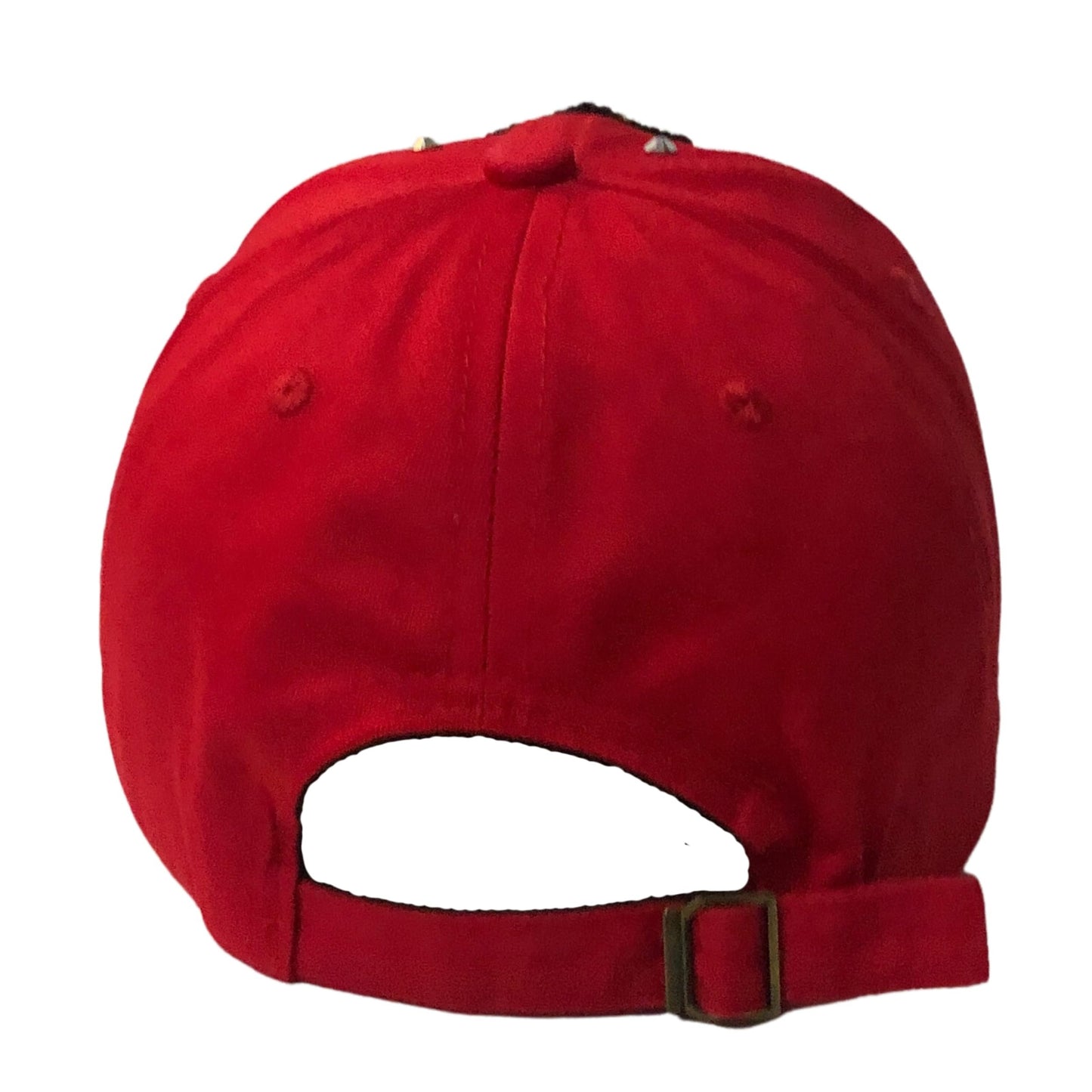 Popfizzy Bedazzled Cross Hat for Women, Rhinestone Hat with Cross on It, Bling Christian Hats, Bling Gifts for Women (Red)