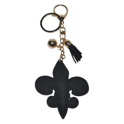 Popfizzy Fleur De Lis Keychains for Women NOLA Key Fob Purse Charm Girls Backpack Keyring