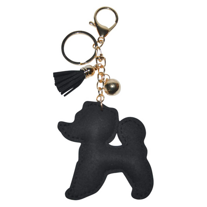 Popfizzy Bling Poodle Keychains for Dog Lovers, Rhinestone Purse Charms, Crystal Bag Charm, Poodle Gift