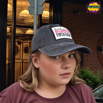 Popfizzy Lucky Bingo Lady Hats for Women, Fun Bingo Caller Gifts for Women, Ladies Gambling Baseball Caps with Funny Sayings