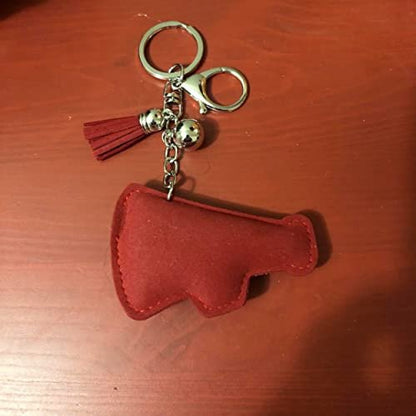 Popfizzy Cheer Keychain, Bling Cheerleading Backpack Key Chain, Rhinestone Cheerleader Purse Charms