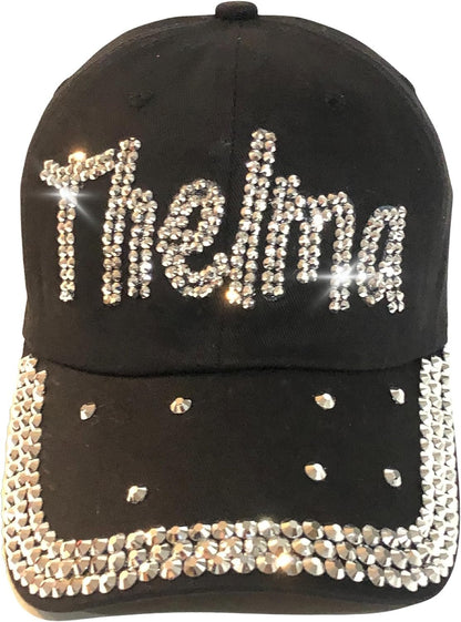 Popfizzy Bling Thelma Hat for Women, Rhinestone Bestie Gifts for Women, Best Friend Apparel, for Women