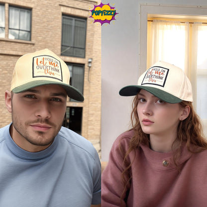 Popfizzy Let Me Overthink This Funny Hat for Men and Women, Fun Adult Humor Cap, Cool Cotton Dad Hat, Funny Gifts for Adults
