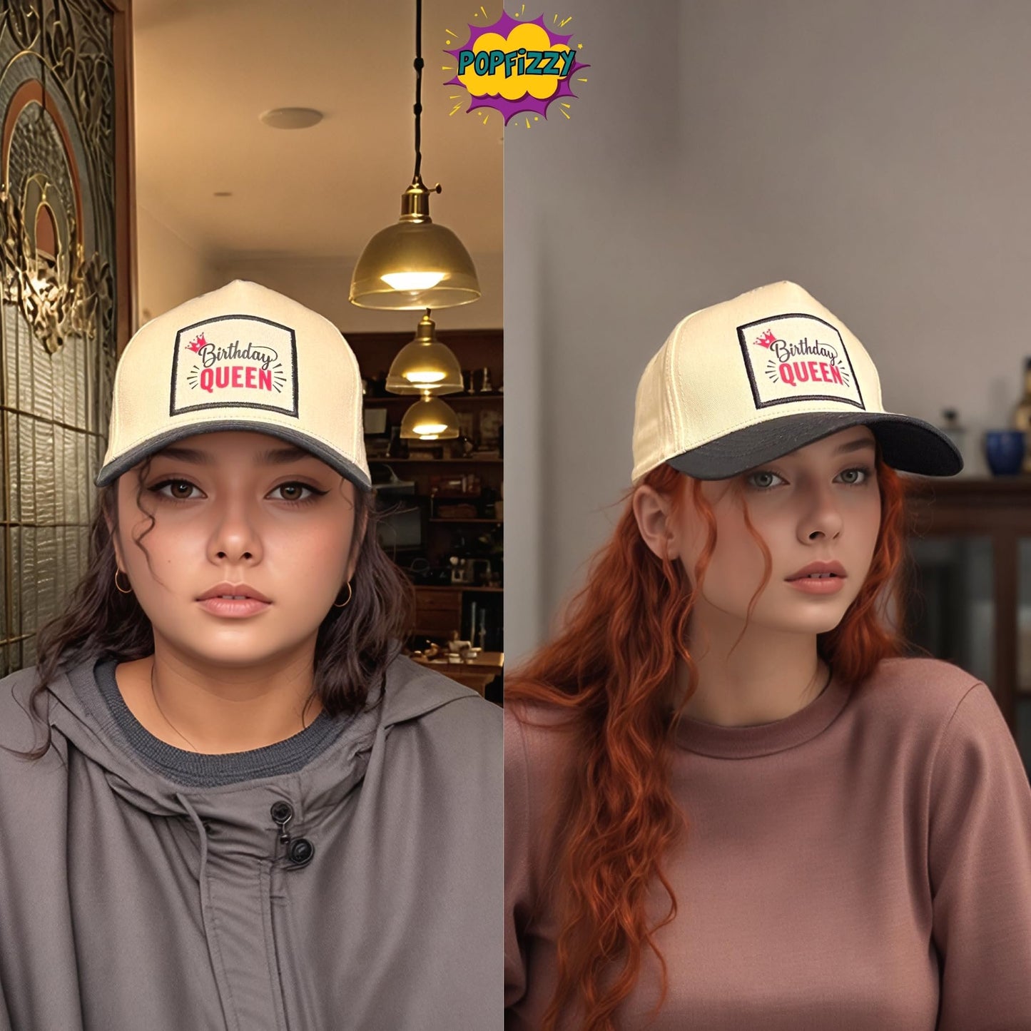 Popfizzy Birthday Queen Hat for Women, Funny Birthday Gifts for Women, Fun Baseball Caps with Funny Sayings, Great Party Hat
