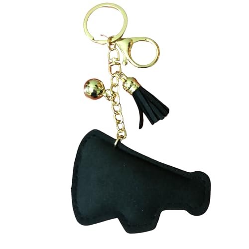 Popfizzy Black and Red Cheer Keychain for Women and Girls, Cheerleader Bag Charm