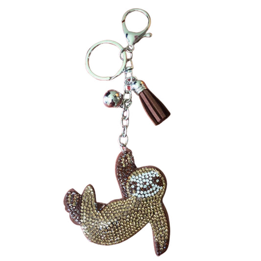 Bling Sloth Keychain Accessories for Women, Purse Charms for Handbags, Car Keys Keychain