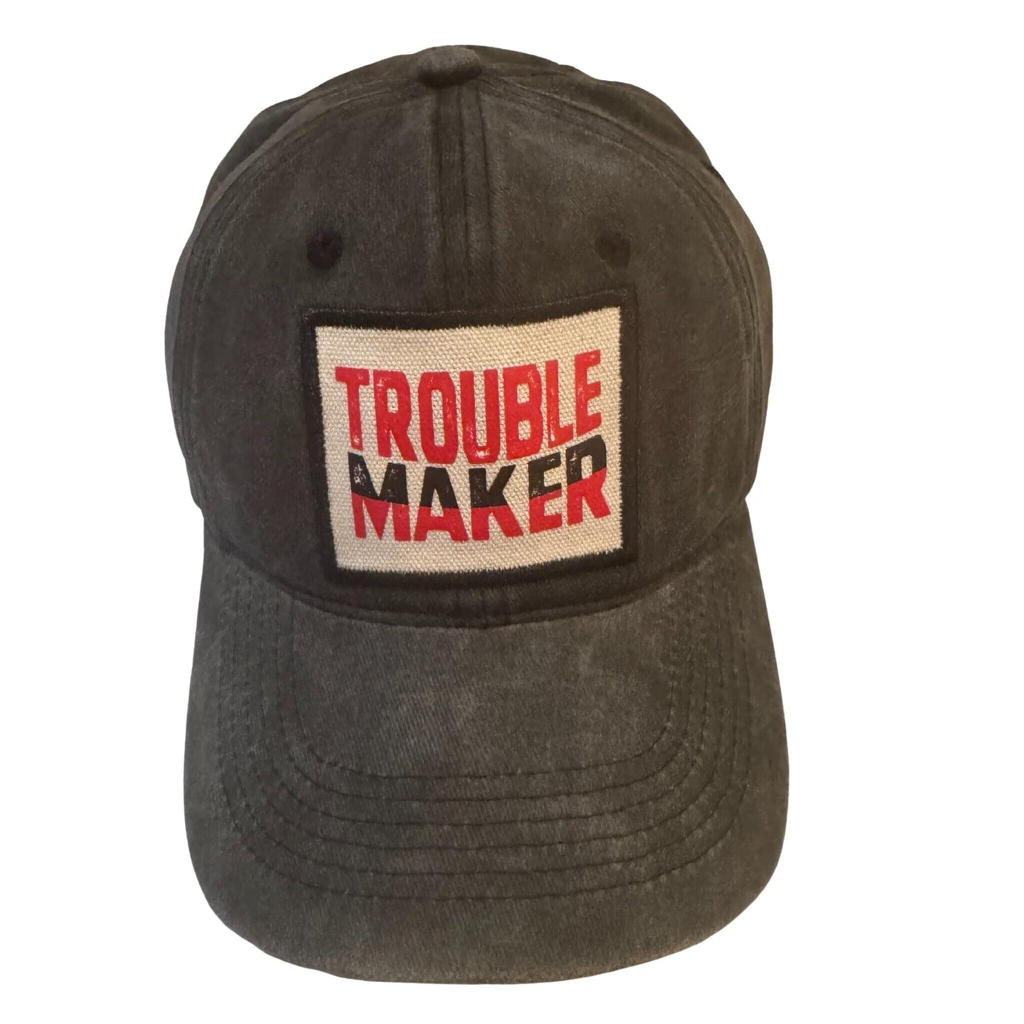Popfizzy Trouble Maker Funny Hats for Men and Women, Birthday Gifts for Troublemakers, Jersey Shore Hats with Funny Sayings
