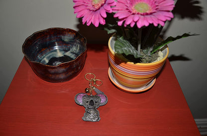 Koala Keychain Bling Backpack Charm Rhinestone Koala Bear Purse Charms