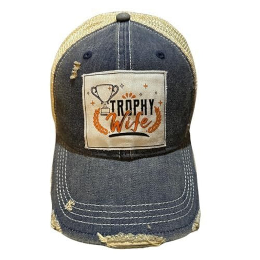 Popfizzy Funny Trophy Wife Hat for Women, Bride Baseball Hat, Bride and Groom Hat, Gift for Wife, Engaged Gift (Trophy Wife)