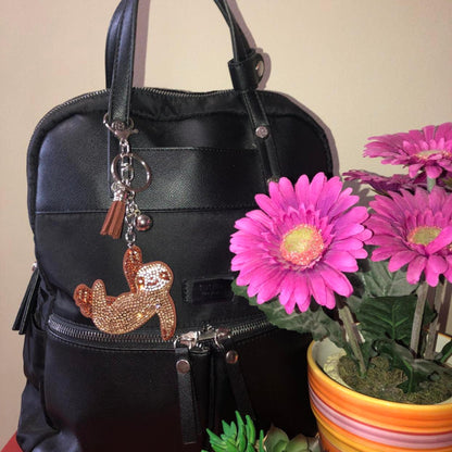 Bling Sloth Keychain Accessories for Women, Purse Charms for Handbags, Car Keys Keychain