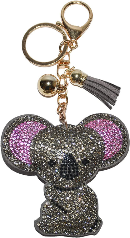 Koala Keychain Bling Backpack Charm Rhinestone Koala Bear Purse Charms