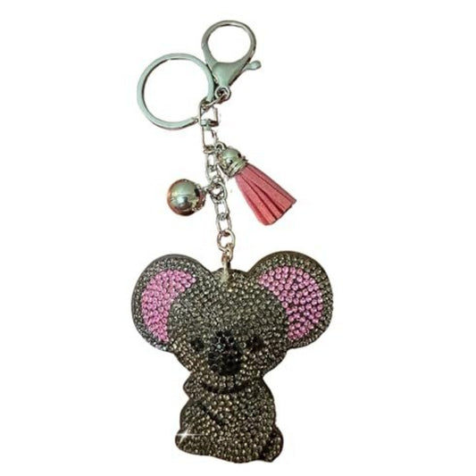 Popfizzy Bling Koala Keychain Accessories for Women and Girls, Rhinestone Keychain with Koala Charm, Purse Charm, Koala Gifts