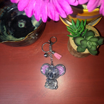 Popfizzy Bling Koala Keychain Accessories for Women, Rhinestone Purse Charm, Koala Gifts, Backpack Decor, Fun Koala Keyring