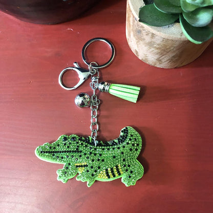 Popfizzy ALLIGATOR Bling Keychain, Purse Charm, Backpack Charm, Crystal Bag Charms