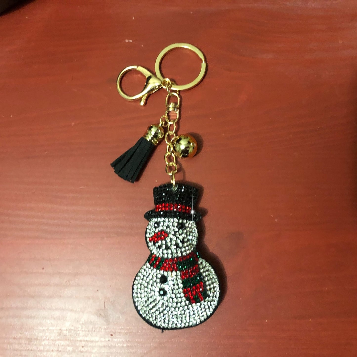 Popfizzy Bling Christmas Snowman Keychain, Christmas Gifts for Women and Girls, Stocking Stuffers, Christmas Party Favors
