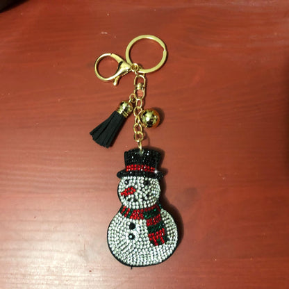 Popfizzy Bling Christmas Snowman Keychain, Christmas Gifts for Women and Girls, Stocking Stuffers, Christmas Party Favors