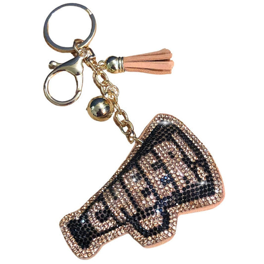 Popfizzy Rhinestone Keychain Accessories for Women, Car Keys Keychain Charms, Bling Keychain, Cute Purse Charms for Handbags