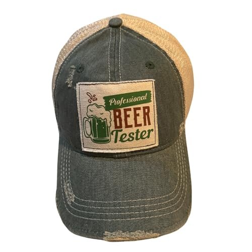 Popfizzy Beer Drinking Hats for Men and Women, Funny Trucker Hats for Adults, Beer Drinkers Gift, Adult Humor Caps (Green)