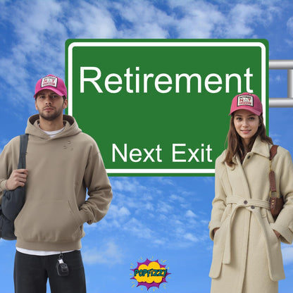 Popfizzy Retired not Expired Funny Hats for Men and Women, Fun Retirement Baseball Caps, Unique Retirement Gifts for Adults