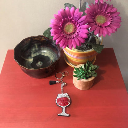Popfizzy Rhinestone Keychain Accessories for Women, Car Keys Keychain Charms, Cute Keychain, Bling Purse Charms for Handbags