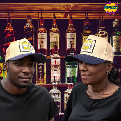 Popfizzy Meet Me at The Bar Hat for Men and Women, Alcohol Gifts for Drinkers, Funny Beer Drinking Hat with Funny Saying