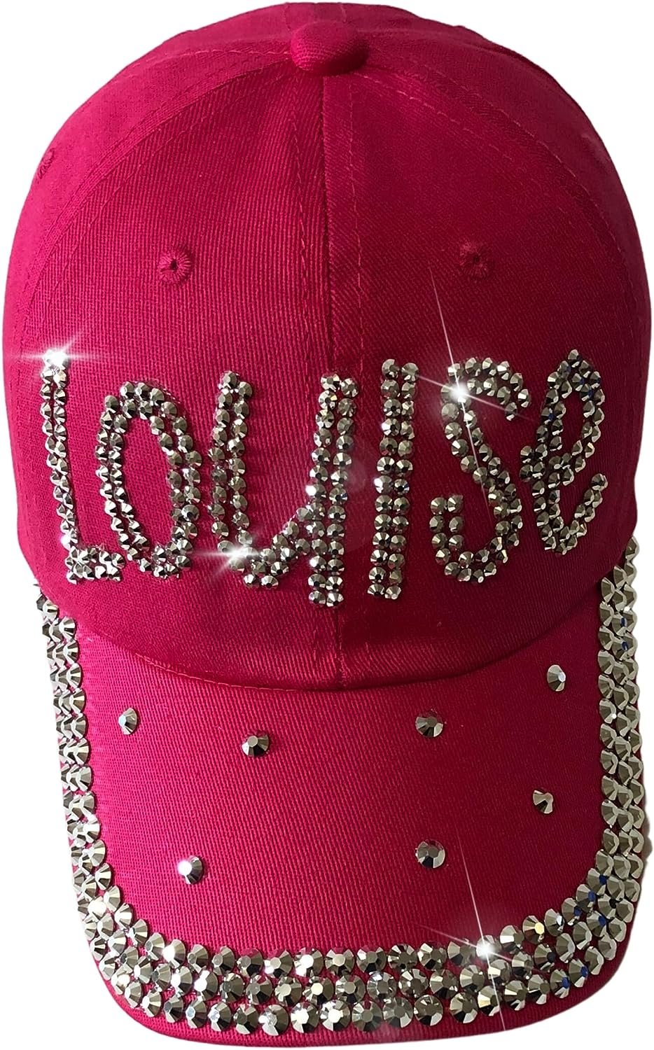 Popfizzy Bling Louise Hat for Women, Rhinestone Bestie Gifts for Women, Best Friend Apparel, for Women
