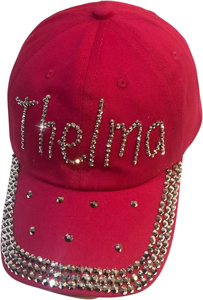 Popfizzy Thelma Hat for Women, Rhinestone Bestie Gifts for Women, Bling Best Friend Apparel, for Women
