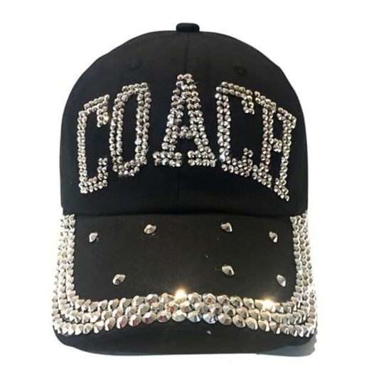Rhinestone Coach Hat , Sparkle On, Cheer Boss!