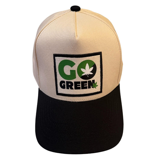 Popfizzy Go Green Weed Hat for Men and Women, Smoking Weed Gifts for Men and Women, Marijuana Hat, Pot Leaf Cap, Adjustable