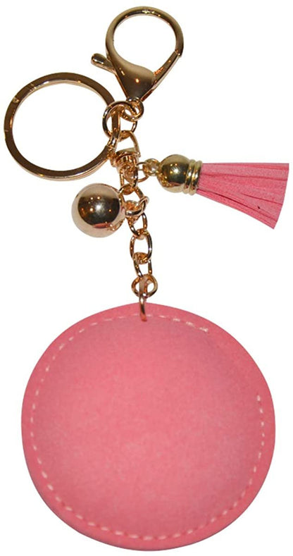 Pink Happy Face Keychains for Women Girls – Crystal Purse Charm – Backpack Charms