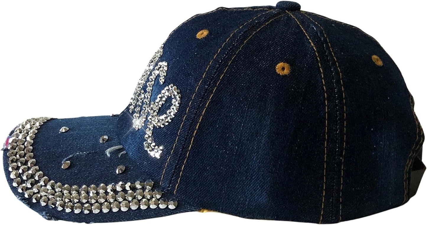 Popfizzy Bling Louise Hat for Women, Rhinestone Bestie Gifts for Women, Best Friend Apparel, for Women