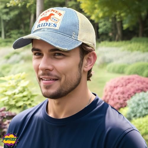 Popfizzy Wiener Rides Hat for Men, Funny Adult Humor Caps, Fun Jersey Shore Hat, Offensive Gag Gift for Men, Penis Joke Gift