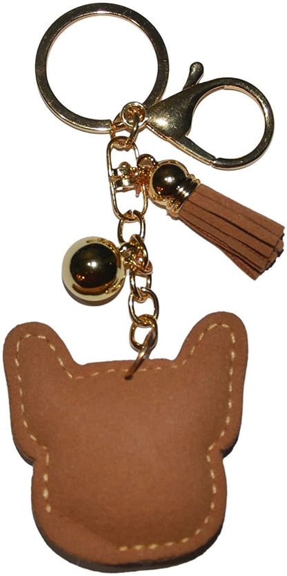 Popfizzy Bling French Bulldog Keychain for Women, Purse Bag Charm